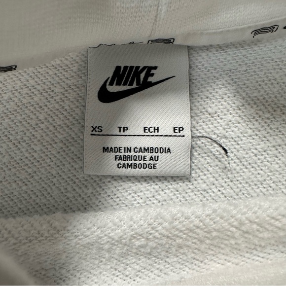 Nike Women's Air Mock Cropped Fleece Crew White/ gray - Size XS - Picture 9 of 12